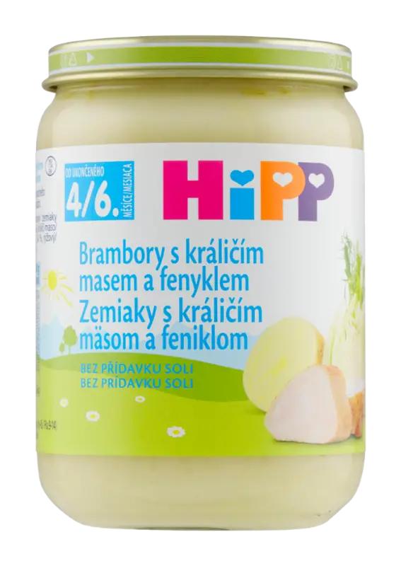 HiPP Brambory s králičím masem a fenyklem, 190 g