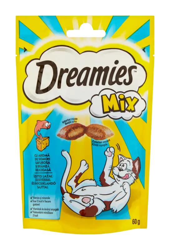 Dreamies Pochoutky pro kočky lososem a sýrem, 60 g