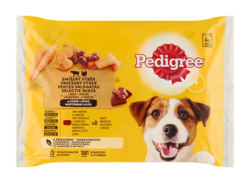 Pedigree Kapsičky výběr se zeleninou ve šťávě 4x 100 g, 400 g