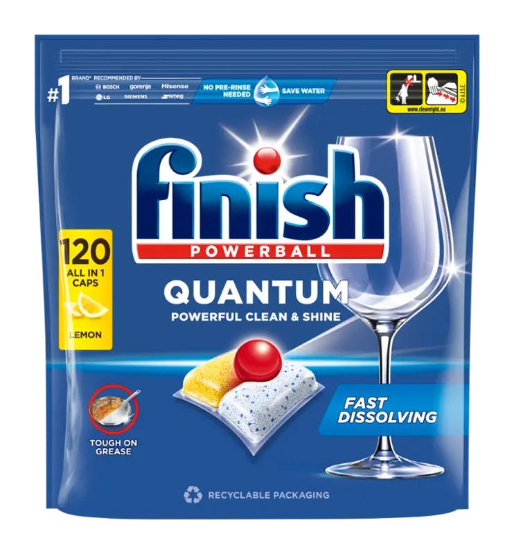 Finish Kapsle do myčky Quantum All in 1 Lemon Sparkle, 120 ks