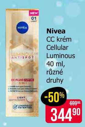 Nivea CC krém Cellular Luminous 40 ml