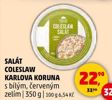 SALÁT COLESLAW KARLOVA KORUNA s bílým, červeným zelím, 350 g 