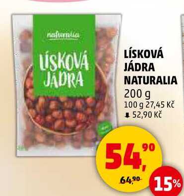 LÍSKOVÁ JÁDRA NATURALIA, 200 g