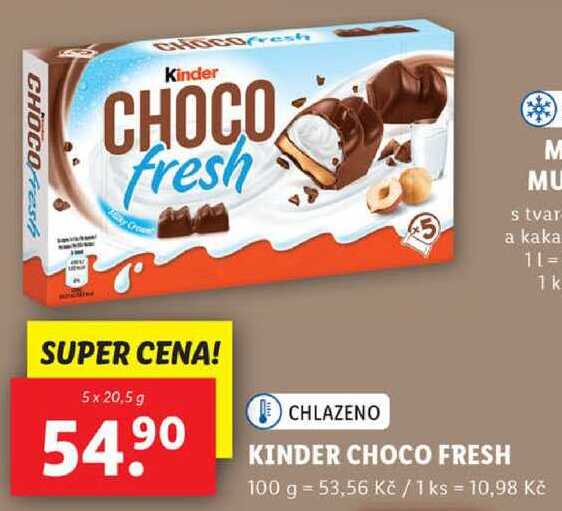 KINDER CHOCO FRESH, 5x 20,5 g