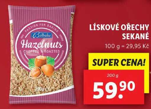 LÍSKOVÉ OŘECHY SEKANÉ, 200 g