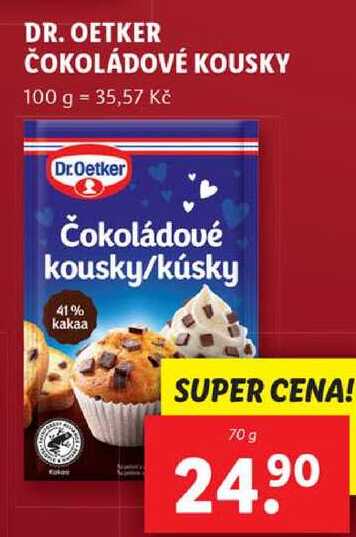 DR. OETKER ČOKOLÁDOVÉ KOUSKY, 70 g