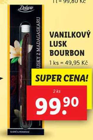 VANILKOVÝ LUSK BOURBON, 2 ks