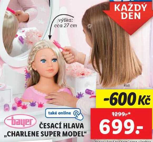 ČESACÍ HLAVA ,,CHARLENE SUPER MODEL" 