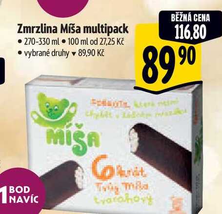 Zmrzlina Míša multipack  270-330 ml 