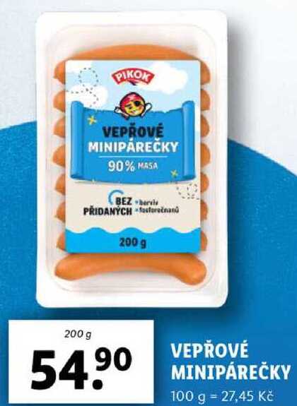 VEPŘOVÉ MINIPÁREČKY, 200 g