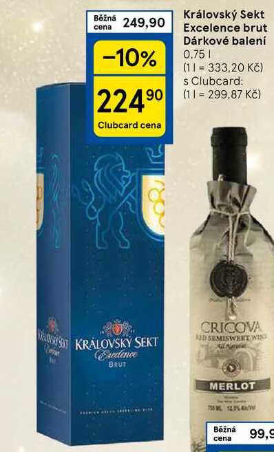 Královský Sekt Excelence brut Dárkové balení, 0,75 l 