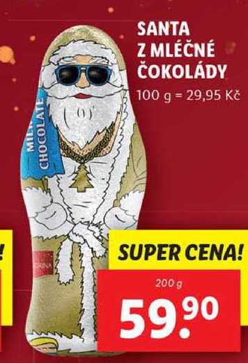 SANTA Z MLÉČNÉ ČOKOLÁDY, 200 g