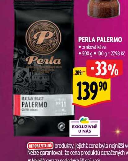  PERLA PALERMO  zrnková káva • 500 g 