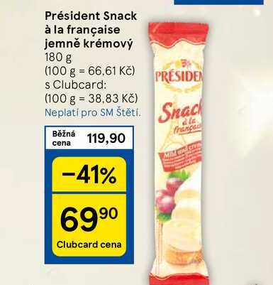 Président Snack à la française jemně krémový, 180 g