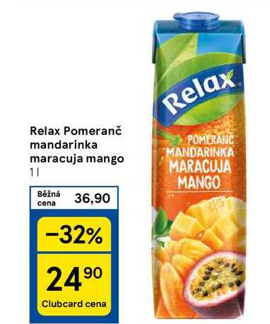 Relax Pomeranč mandarinka maracuja mango, 1 l 