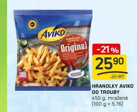 HRANOLKY AVIKO DO TROUBY 450 g, mražené 