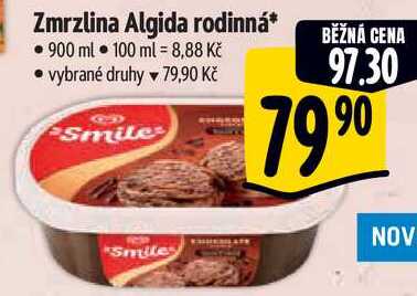 Zmrzlina Algida rodinná, 900 ml