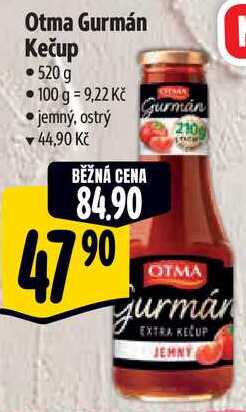 Otma Gurmán Kečup, 520 g 