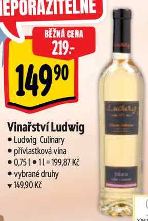 Vinařství Ludwig, 0,75 l