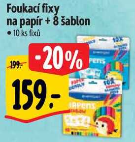 Foukací fixy na papír + 8 šablon