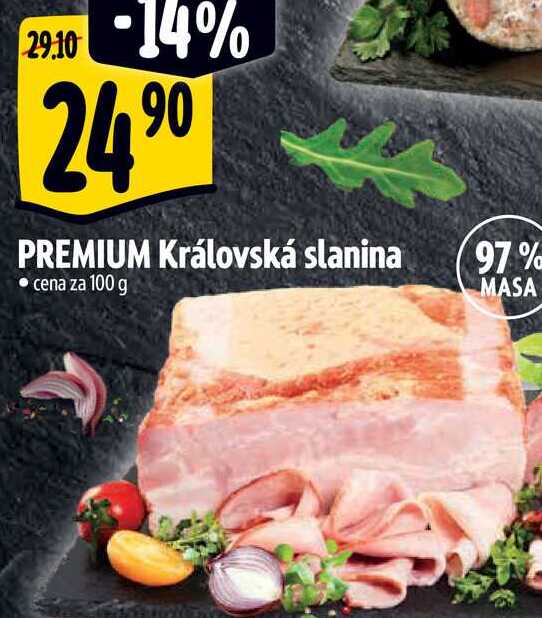 PREMIUM Královská slanina, cena za 100 g  