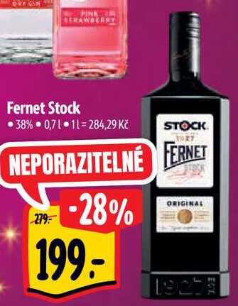 Fernet Stock, 0,7 l v akci