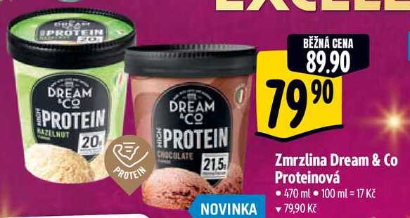 Zmrzlina Dream & Co Proteinová, 470 ml 