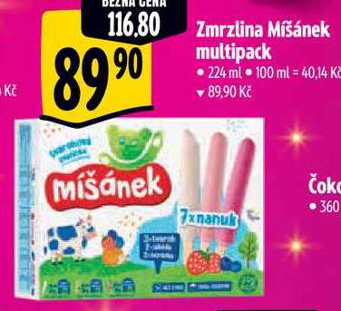 Zmrzlina Mišánek multipack, 224 ml 