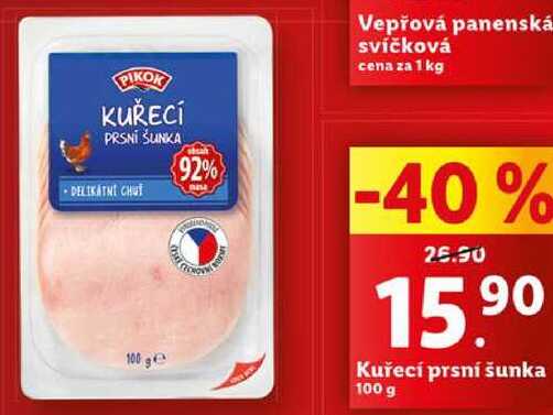 Kuřecí prsní šunka, 100 g 