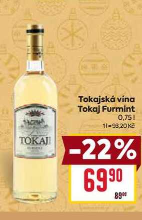 Tokajská vína Tokaj Furmint 0,75l