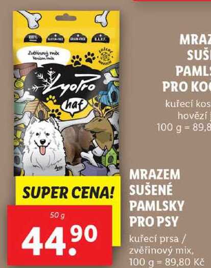 MRAZEM SUŠENÉ PAMLSKY PRO PSY, 50 g