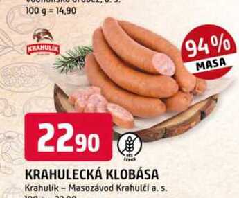 KRAHULECKÁ KLOBÁSA 100g