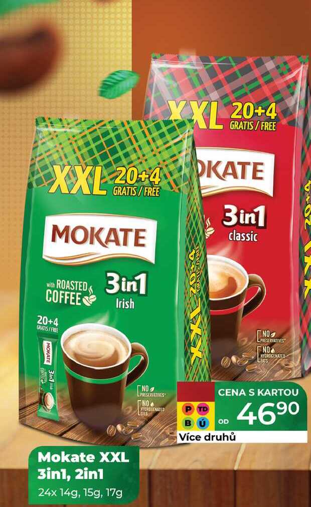 Mokate XXL 3in1, 2in1 24x 14g, 15g, 17g 