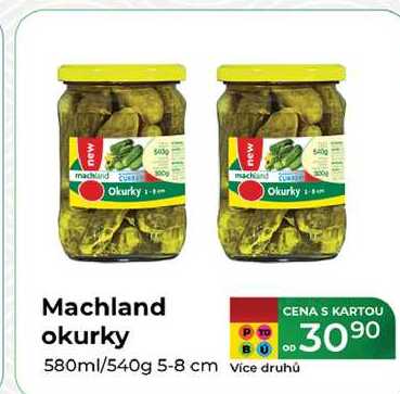 Machland okurky 580ml/540g 5-8 cm 