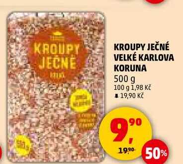 KROUPY JEČNÉ VELKÉ KARLOVA KORUNA, 500 g 