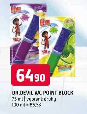 DR.devin wc point block 75 ml vybrané druhy 