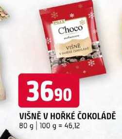 Višně v hořké čokoládě 80g