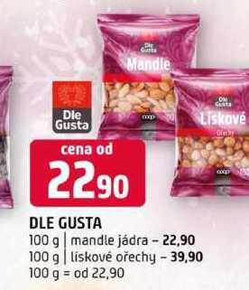 Dle Gusta mandle jádra liskové ořechy 100g