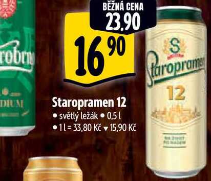   Staropramen 12  0,5 l v akci