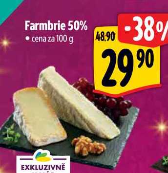 Farmbrie 50% cena za 100 g 