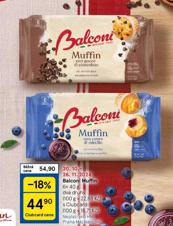 Balconi Muffin, 6x 40 g