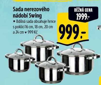 Sada nerezového nádobí Swing