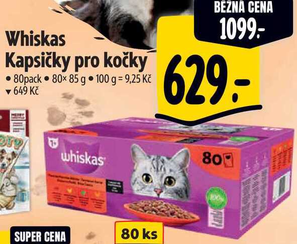 Whiskas Kapsičky pro kočky, 80x 85 g 