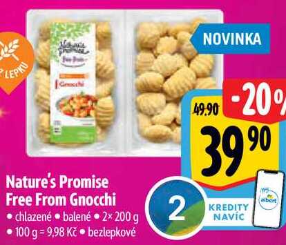 Nature's Promise Free From Gnocchi, 2x 200 g