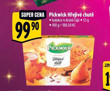  Pickwick Hřejivé chutě  kolekce 4 druhů čajů  53 g 