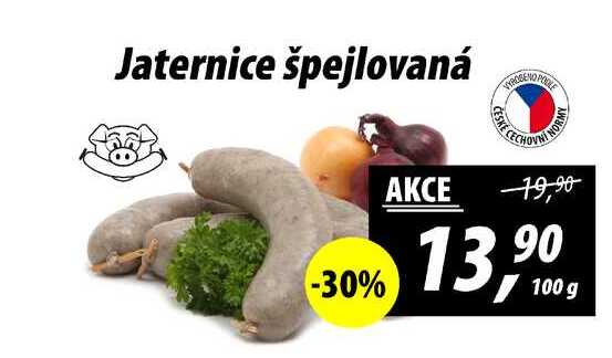 Jaternice špejlovaná, 100 g 