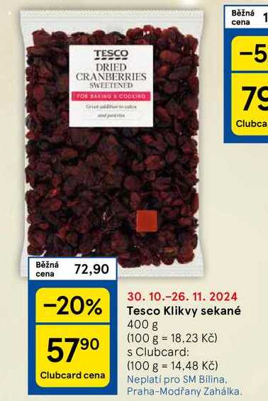 Tesco Klikvy sekané, 400 g