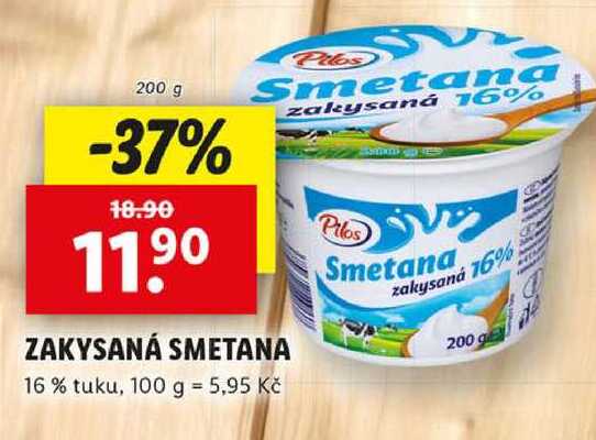 Zakysaná smetana, 200 g v akci