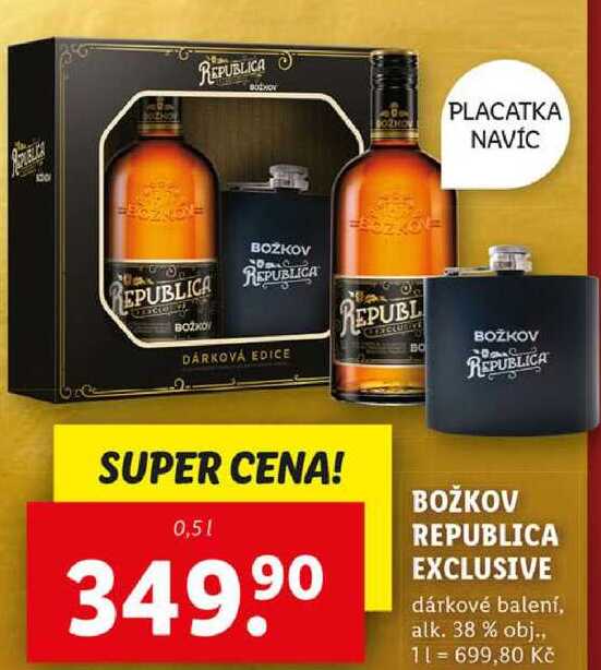 BOŽKOV REPUBLICA EXCLUSIVE dárkové balení, 0,5 l