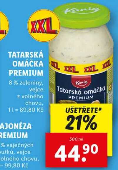 TATARSKÁ OMÁČKA PREMIUM, 500 ml